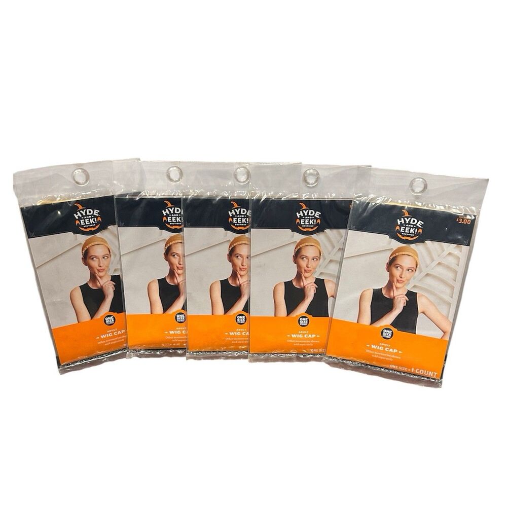5x Hyde and Eek Boutique Halloween Accessory Adult Wig Cap  One Size Fits Most